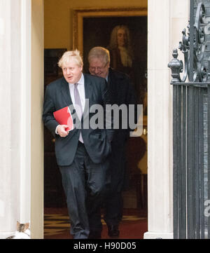 Londres, Royaume-Uni. 10 janvier, 2017. Boris Johnson, Secrétaire aux affaires étrangères, feuilles 10 Downing Street Crédit : Ian Davidson/Alamy Live News Banque D'Images