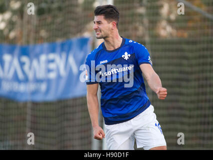 San Pedro Pinatar, Espagne. Jan 9, 2017. Antonio Colak de Darmstadt en action pendant la coupe friendly entre SV Darmstadt 98 et SC Preussen Münster au San Pedro de Pinatar Arena Pinatar, Espagne, le 9 janvier 2017. Photo : Pascu Mendez/dpa/Alamy Live News Banque D'Images