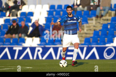 San Pedro Pinatar, Espagne. Jan 9, 2017. Sulu Aytac de Darmstadt en action pendant la coupe friendly entre SV Darmstadt 98 et SC Preussen Münster au San Pedro de Pinatar Arena Pinatar, Espagne, le 9 janvier 2017. Photo : Pascu Mendez/dpa/Alamy Live News Banque D'Images