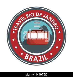 Billet Rio de Janeiro Brésil emblème du vecteur eps 10 illustration design Illustration de Vecteur