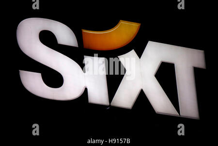 Logo das der Marke 'Sixt', Berlin. Banque D'Images