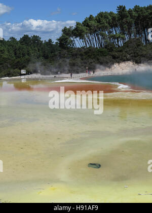 Palette de l'artiste au Parc Thermal de Waiotapu, Rotorua, île du Nord, Nouvelle-Zélande Banque D'Images