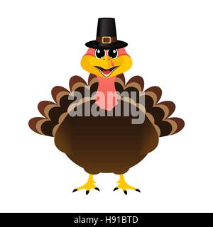 Pilgrimin la Turquie hat le jour de Thanksgiving Illustration de Vecteur