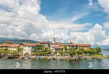 Isola dei Pescatori au Lago Maggiore, vu du lac, Piémont, Italie Banque D'Images