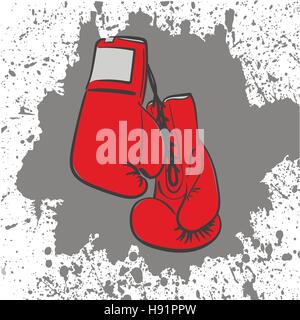 Red boxing gloves Illustration de Vecteur
