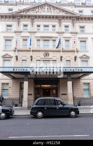 Entrée de l'hôtel Hilton London Paddington, anciennement Great Western Royal Hotel, Londres, Royaume-Uni Banque D'Images