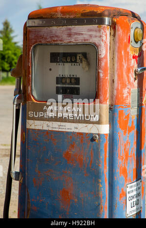 Vieille Station d'essence dans le Wyoming Banque D'Images