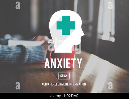 Crainte de troubles anxieux Concept Médical Banque D'Images