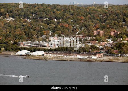 Avis de Hastings-on-Hudson, NY du New Jersey Palisades Banque D'Images