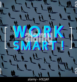 Work Smart Effective Business Concept Graphique Banque D'Images