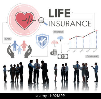 Bénéficiaire d'une protection d'assurance vie Concept de sauvegarde Banque D'Images