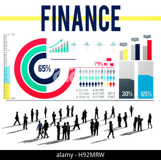 Finance Comptabilité économie bancaire placement Concept Banque D'Images