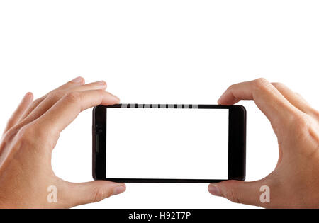 Photo prise avec le mobile, smart phone with clipping path pour l'écran Banque D'Images