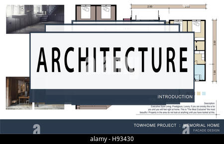 Présentation Constract Plan Architecture Construction Concept Banque D'Images