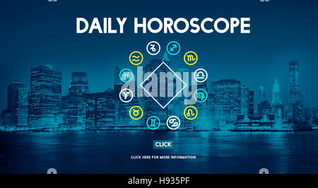 Calendrier Astral Horoscope Prédiction Avenir Concept Enseignes Banque D'Images