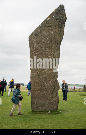 Menhirs de Stenness sur les îles Orkney Banque D'Images