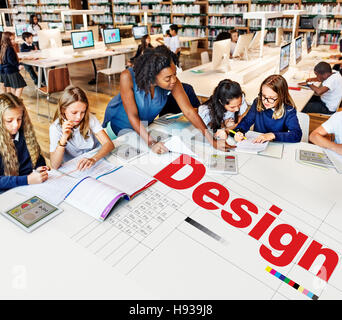 Idées de conception de la créativité de l'imagination des pensées du concept de plan Inspiration Banque D'Images