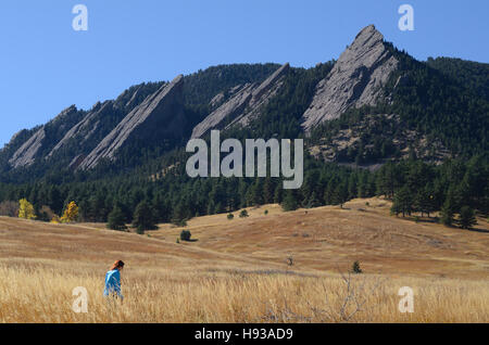 Boulder's Green Mountain et le fers sur une journée d'automne ensoleillée Banque D'Images