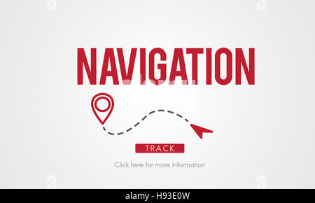 Localisateur GPS navigation City Explorer Concept Banque D'Images