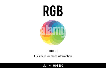 L'impression de mélange RVB Palette Color Concept Banque D'Images