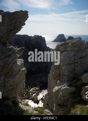 Pointe de Pen Hir, Finistère Banque D'Images