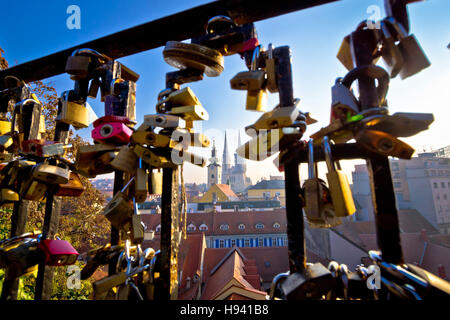 Chaînes de Zagreb romantique et vue sur l'horizon, capitale de la Croatie Banque D'Images