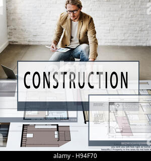 Plan de mise en page Construire Construction Creativity Concept Banque D'Images