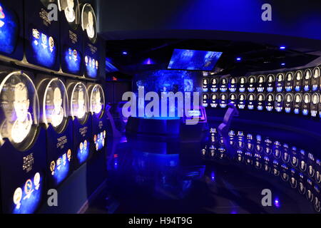 L'astronaute américain Hall of Fame, une partie de l'attraction des héros et légendes au Kennedy Space Center Visitor Complex 7 Novembre 2016 à Titusville, en Floride. Banque D'Images