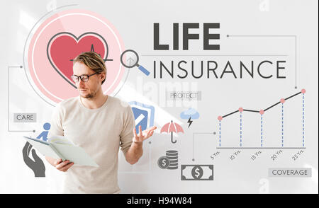 Bénéficiaire d'une protection d'assurance vie Concept de sauvegarde Banque D'Images