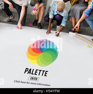 L'impression de mélange RVB Palette Color Concept Banque D'Images