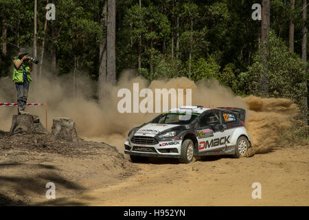 Coffs Harbour, Australie. 18 novembre, 2016. Stade 4 spécial. Newry. Ott Tanak (pilote), D-Mack World Rally Team. Credit : Russell Hunter/Alamy Live News Banque D'Images