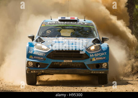 Coffs Harbour, Australie. 18 novembre, 2016. Stade 9 spécial. Newry. Eric Camilli (pilote), M-Sport World Rally Team. Credit : Russell Hunter/Alamy Live News Banque D'Images