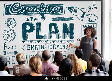 Planification du plan de l'analyse créative Concept Banque D'Images