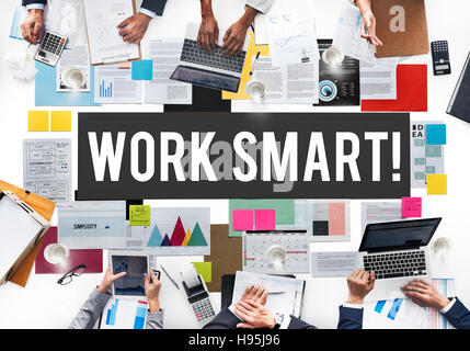 Travailler efficacement la pensée créative Concept Smart Banque D'Images