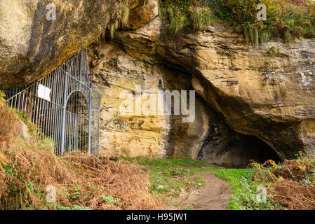 Grotte des rois, près de Blackwaterfoot, Isle of Arran, North Ayrshire, Ecosse Banque D'Images