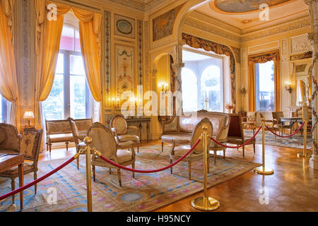 Intérieur de la Villa Ephrussi de Rothschild à Saint Jean Cap Ferrat, France Banque D'Images