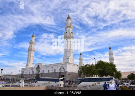 Le frontispice du sud de Quba Mosque. Banque D'Images