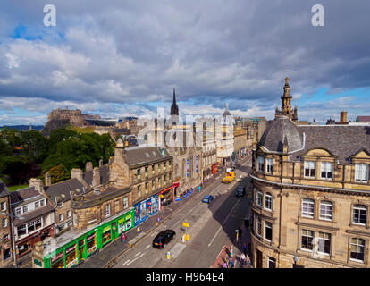 Royaume-uni, Ecosse, Edimbourg, vue de la George IV Bridge Street. Banque D'Images