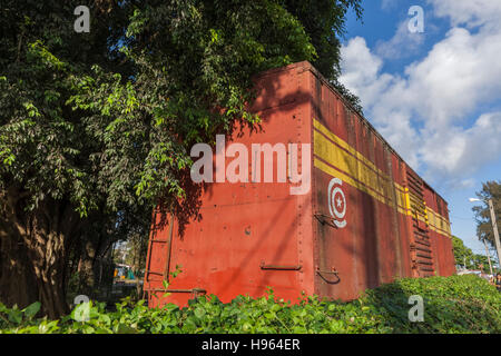 L'un des camions blindés ont attaqué par Che Guevara et ses révolutionnaires à Santa Clara à Cuba Banque D'Images