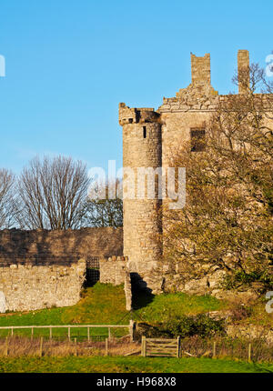 Royaume-uni, Ecosse, Lothian, Édimbourg, vue de l'Craigmillar Castle. Banque D'Images