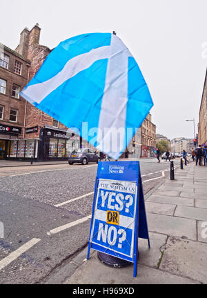 Royaume-uni, Ecosse, Lothian, Édimbourg, le référendum pour l'indépendance écossaise Jour 18 Septembre 2014. Banque D'Images