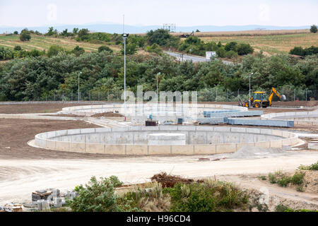 La technologie pharmaceutique installation de réservoir de l'équipement pour la préparation de l'eau, de nettoyage et de traitement. Banque D'Images