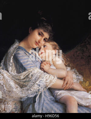 Emile Munier affection maternelle affection maternelle Banque D'Images