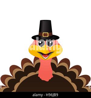 Pilgrimin la Turquie hat le jour de Thanksgiving Illustration de Vecteur