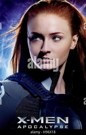 X-Men : Apocalypse 2016 Twentieth Century Fox/Marvel film avec Sophie Turner Banque D'Images