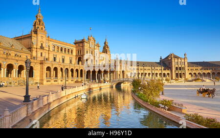 Plaza de Espana - Séville, Andalousie, Espagne Banque D'Images