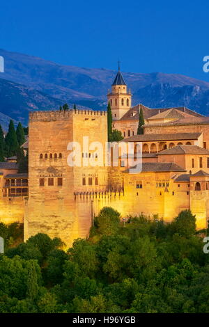 Palais de l'Alhambra, Grenade, Andalousie, Espagne Banque D'Images