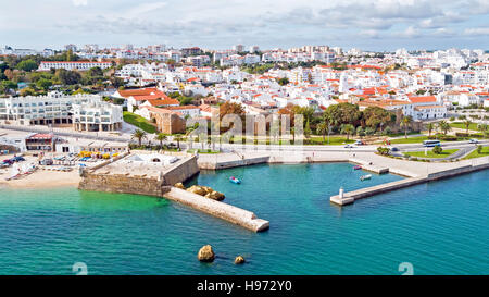 Antenne de la ville de Lagos la forte da Bandeira au Portugal Banque D'Images