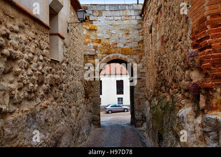 Zamora porte de Dona Urraca en Espagne par la via de la Plata Chemin de Saint Jacques Banque D'Images