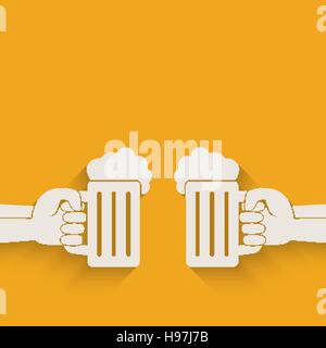 Les mains avec verres - vector illustration EPS 10. Illustration de Vecteur